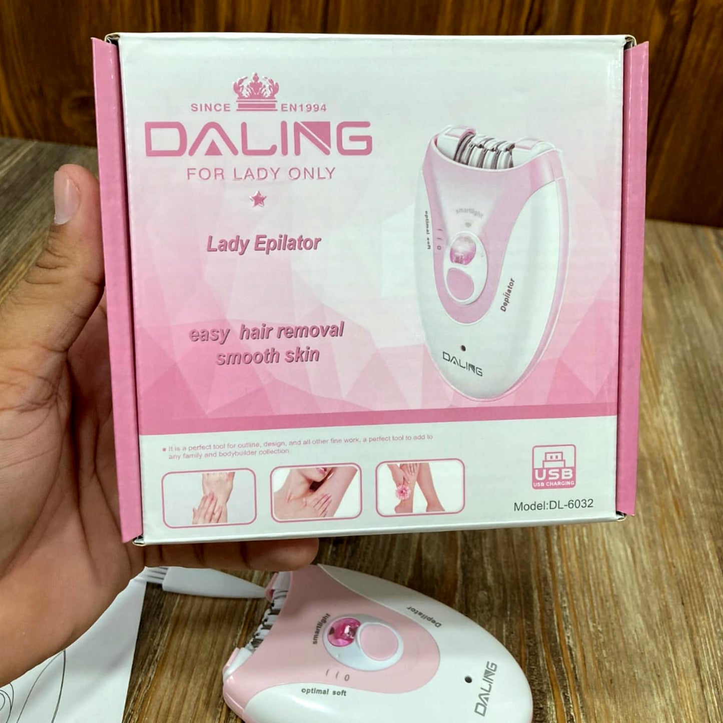 Ladies Rechargeable Epilator Hair Removal Machine