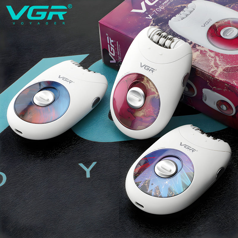 VGR original Ladies Epilator hair removal machine Rechargeable