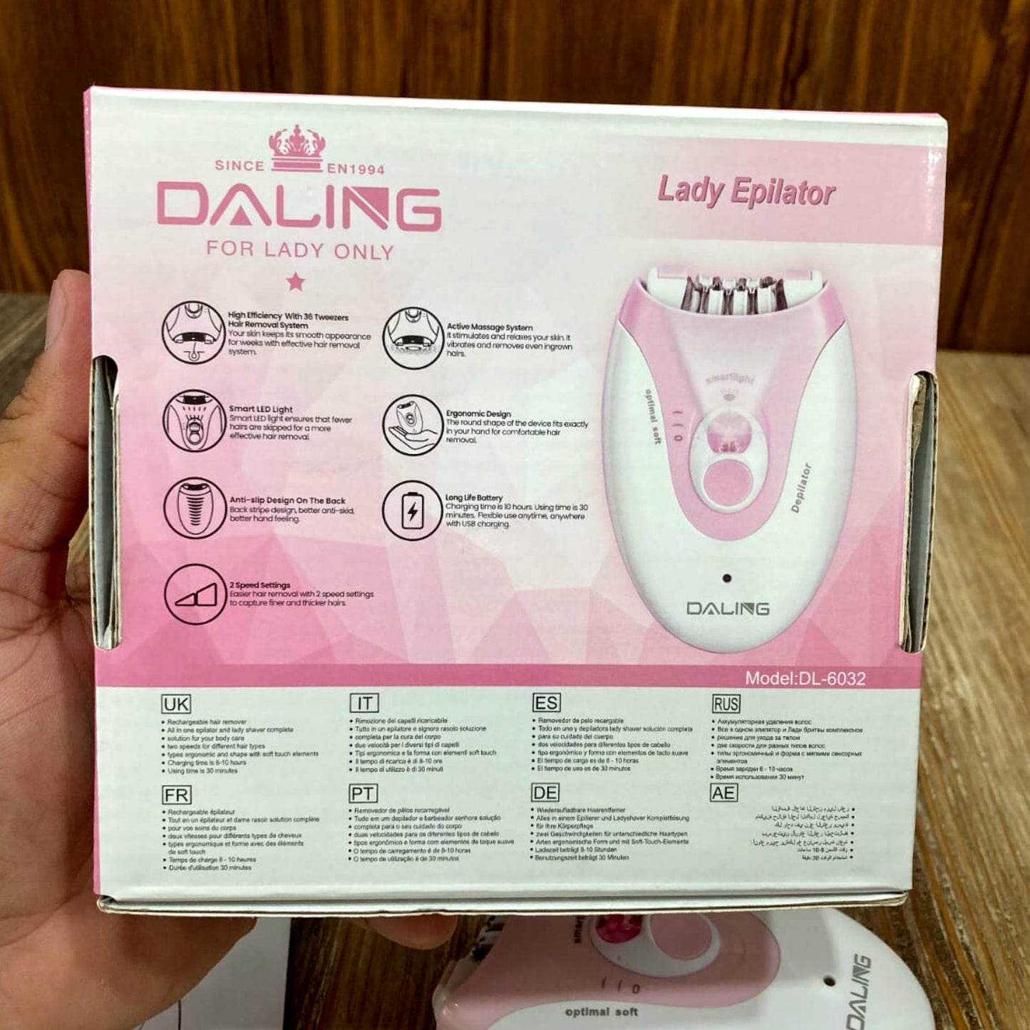 Ladies Rechargeable Epilator Hair Removal Machine